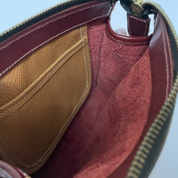 Vintage Dooney & Bourke USA Pebbled Leather Burgundy Crossbody Small Purse - Picture 14 of 16